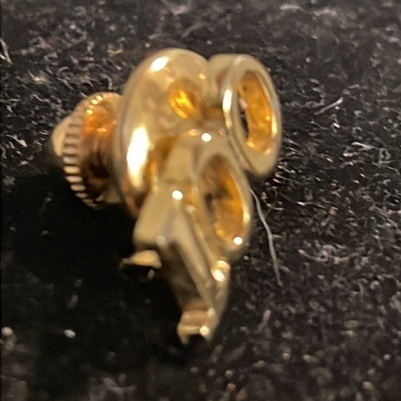 0.5” Pinmart’s gold tone number 100 hat lapel pin tie tack - Picture 5 of 10